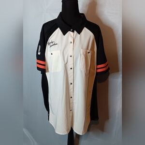 Harley Davidson Women's 3X Performance Woven Button Down Shirt Coolcore